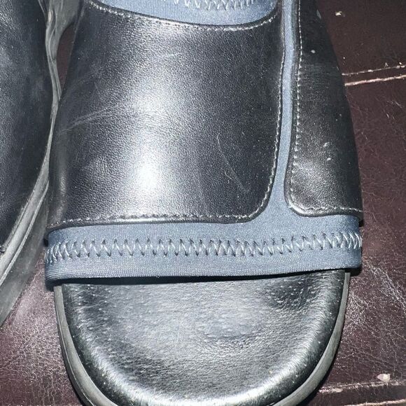 Bacco Bucci Sandals Black Leather - Made In Italy - Picture 8 of 9